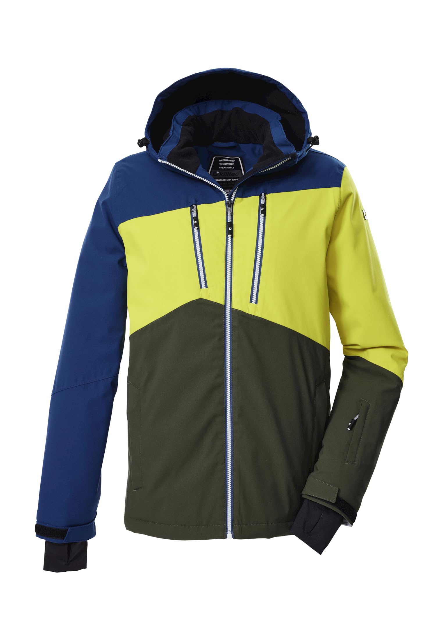 killtec Heren ski-jack/functionele jas met afritsbare capuchon en