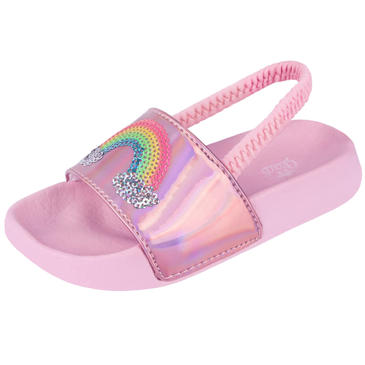 Lanivic Sandalias Niños Niñas con Punta Abierta Banda Elástica Verano Ligero Zapatillas de Playa y Piscina