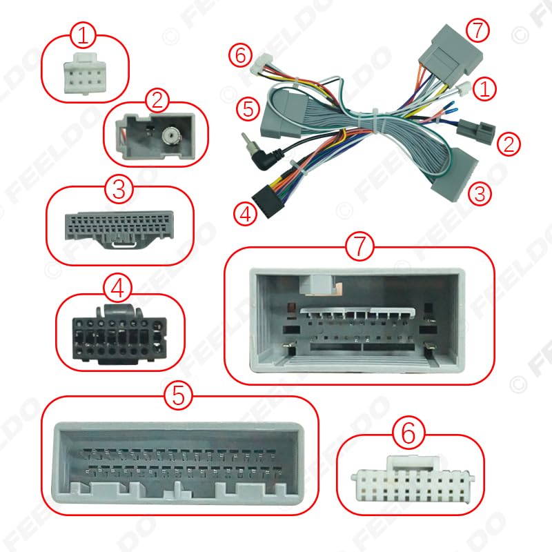 Car for Audio 16pin Wiring Harness with Canbus Box for Honda Odyssey CD/DVD Stereo Aftermarket Installation Wire Adapter - (Color Name: AB Cable-canbus Box)