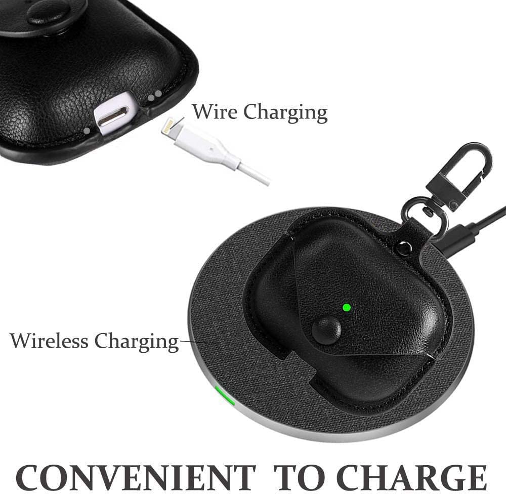 Nigaee Genuine Leather Case for AirPods Pro 2,Shockproof