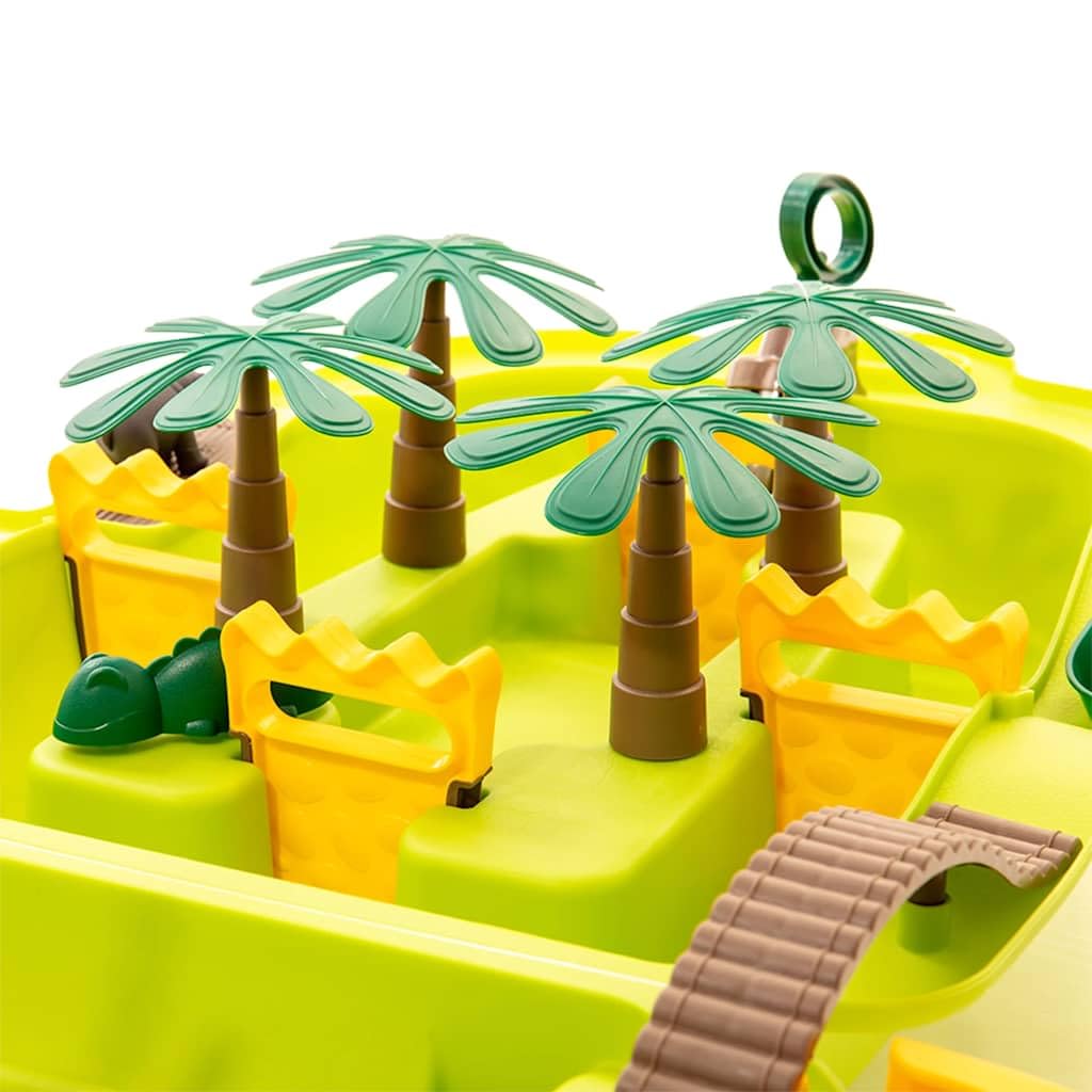 Wasserspiel-Koffer Jungle aus robustem Polypropylen 51x21,5x66,5 cm mit Wasserpumpe, Sandtisch und Spielzubehör für Kinder Garten Terrasse Sommer Outdoor Aktivität