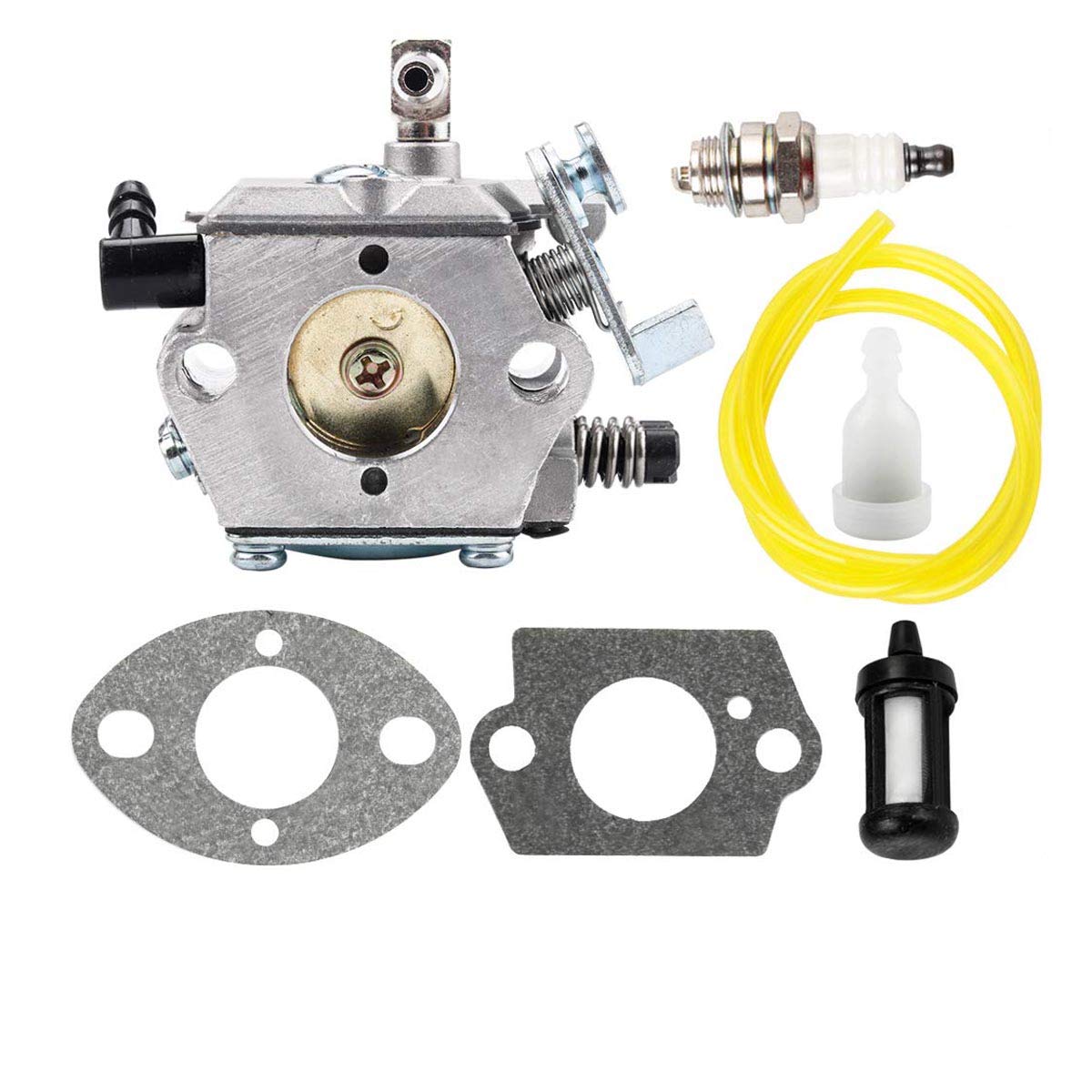 Hippotech Carburetor with Fuel Line and Filter Spark Plug Gaskets for Stihl 028AV 028WB 028 Super Tillotson HU-40D Carb Chainsaw