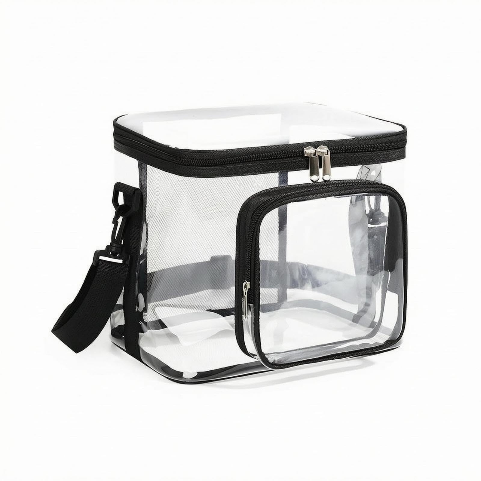 Clear High Quality Material Storage Bag Transparent Rectangular High Quality Material Bag Black Trim Carry Item Black|Home & Garden| Kitchen Dining & Bar| Kitchen Storage & Organization-image-30