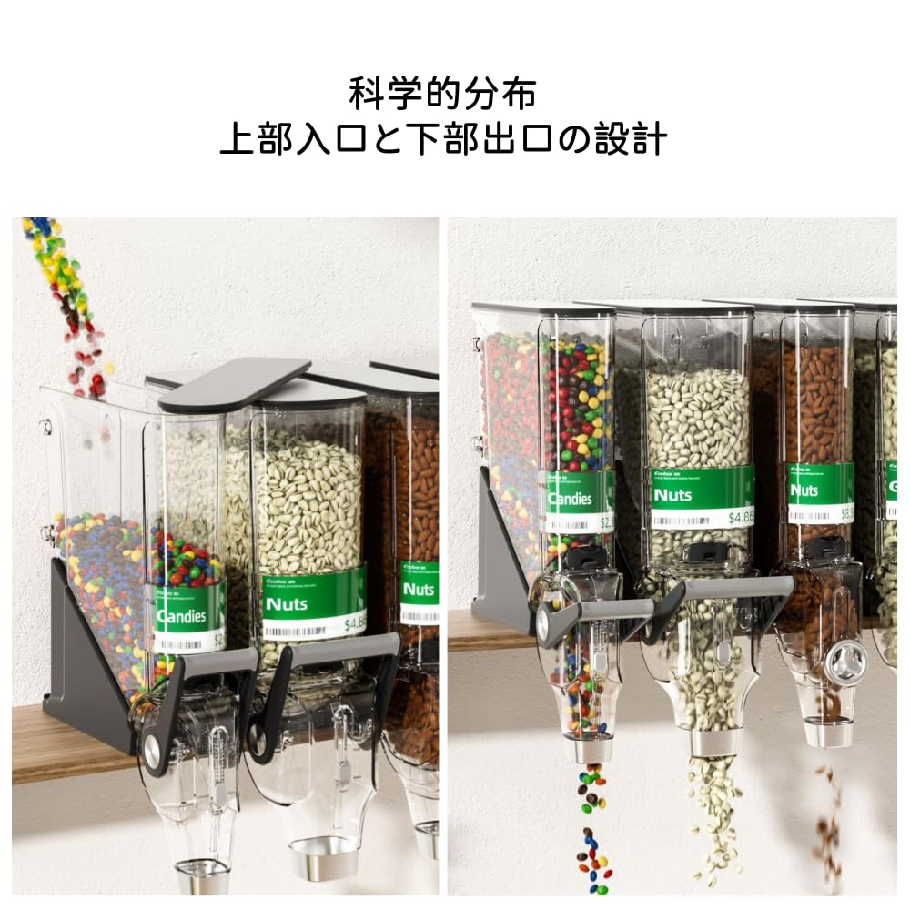 Amazon｜Bxzzuisキャンディーディスペンサー 業務用 壁掛け式 スナック