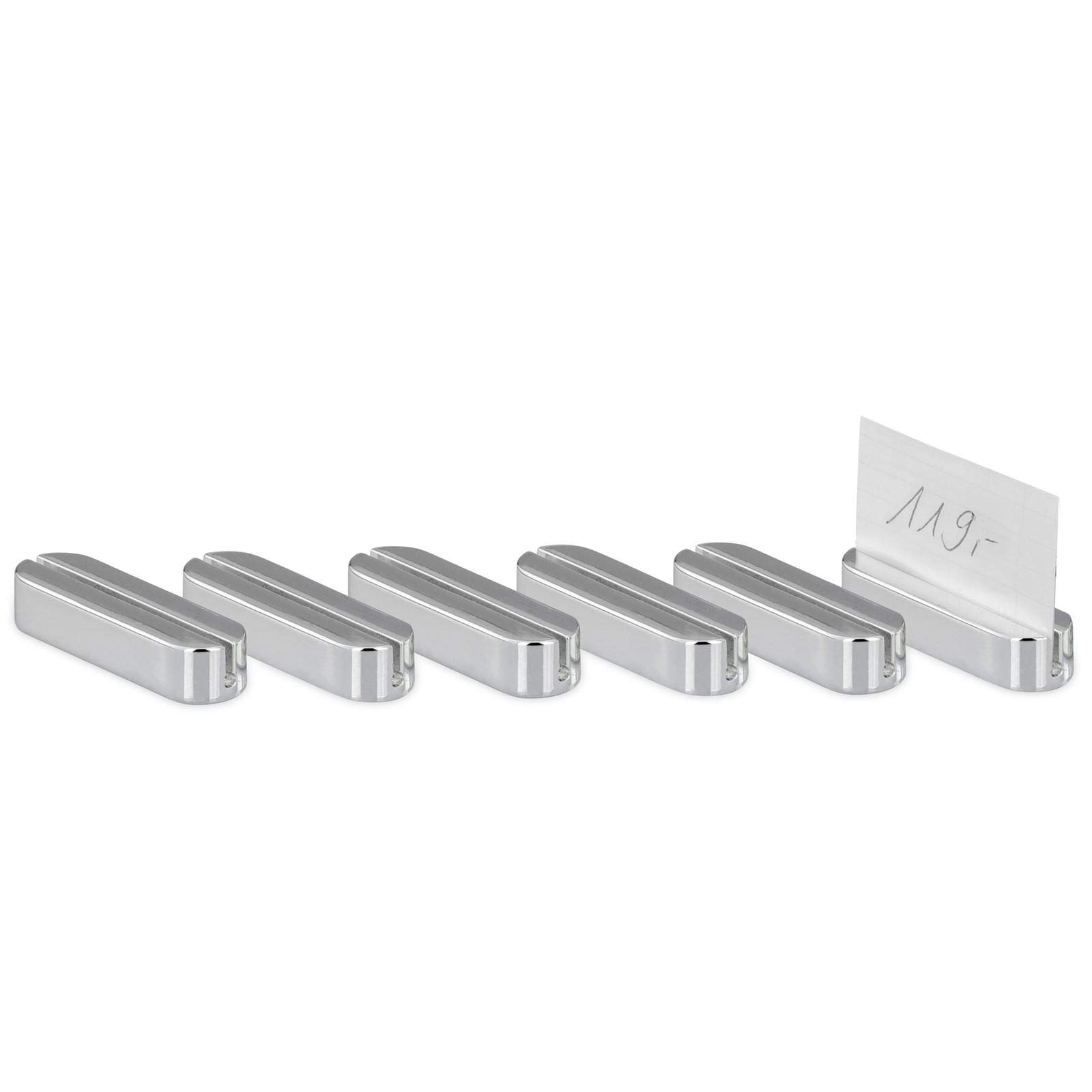 Messerbänkchen Set 6-teilig - versilberte Besteckbänkchen aus Metall, glatt poliert & anlaufgeschützt, edle Messerablage für Festtafel, Dinner & Gastronomie