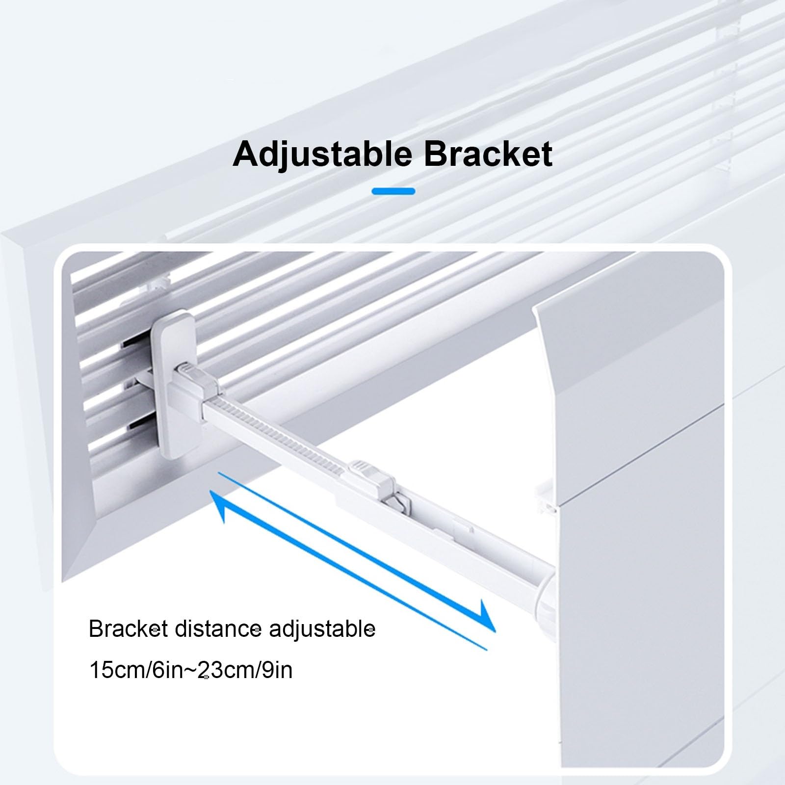 Deflettori Condizionatore, Deflettore per Bocchette a Soffitto, Facile da Installare, Materiale ABS Ispessito, per Uscita Aria Superiore(80x30cm/32x12in)