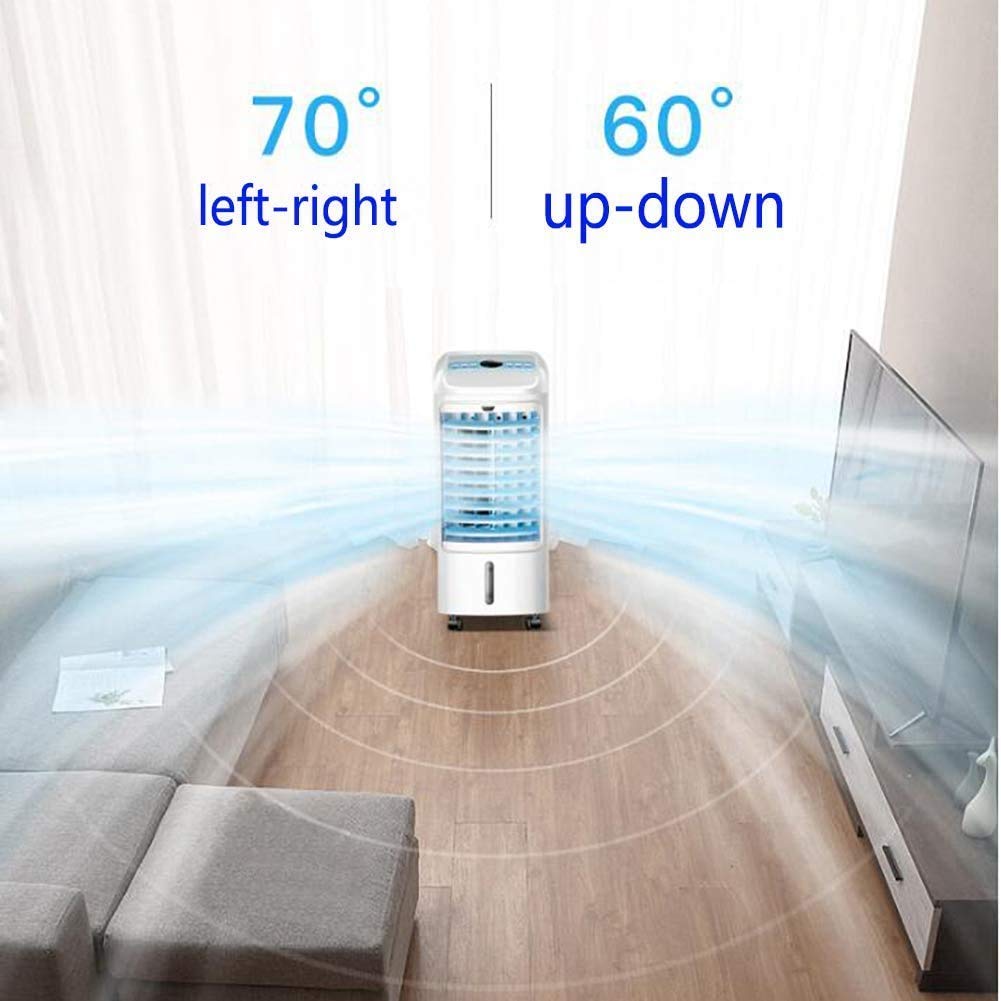 Raffrescatore d'Aria per casa e Ufficio, raffrescatori evaporativi, condizionatore d'Aria Mobile, raffrescatore d'Aria evaporativo Portatile, Telecomando, Ventilatore Silenzioso raffreddato