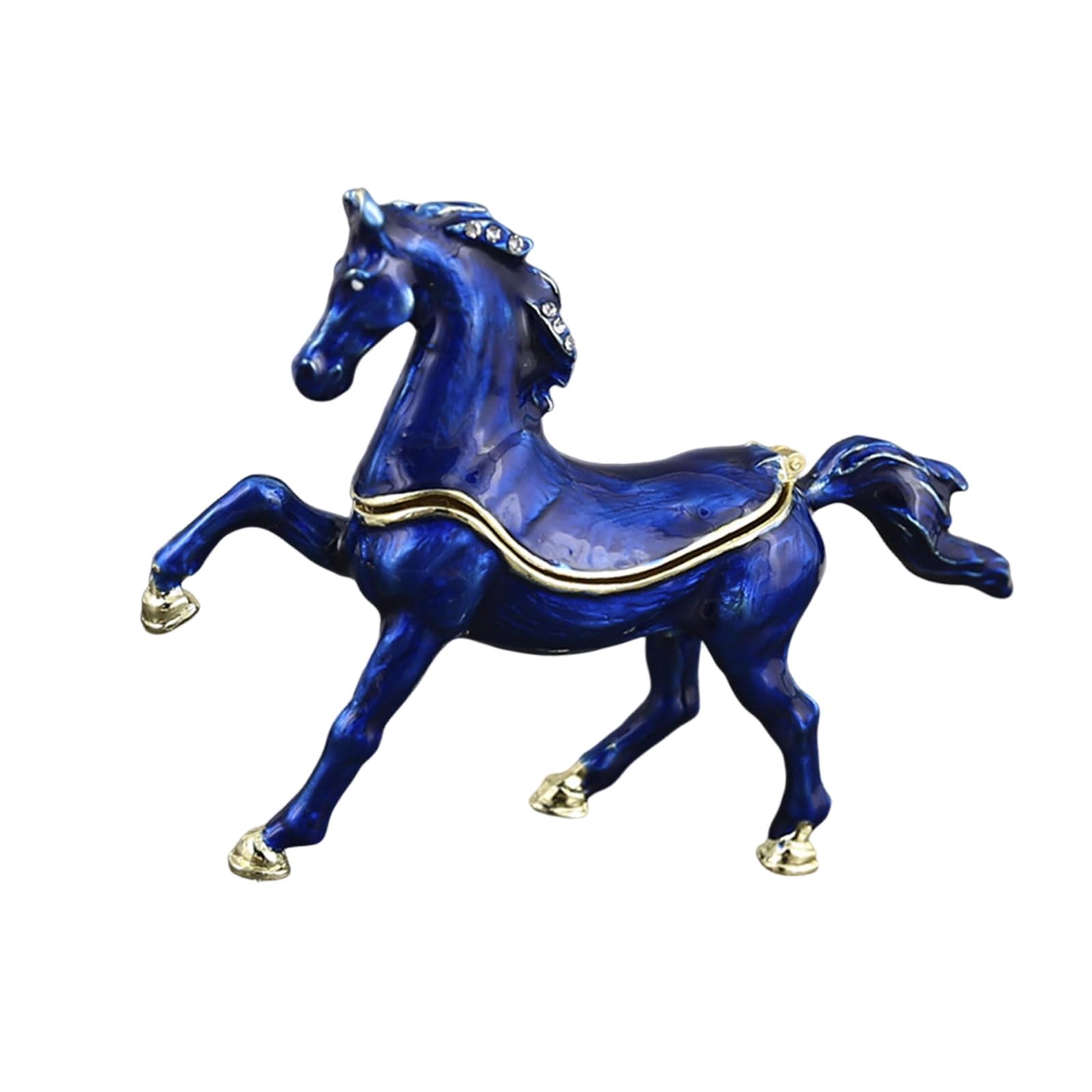 carotoe Friendly Horse Sculpture with Practical Storage Space Suitable and Cultural Home Accent White Horse Shaped Figurine