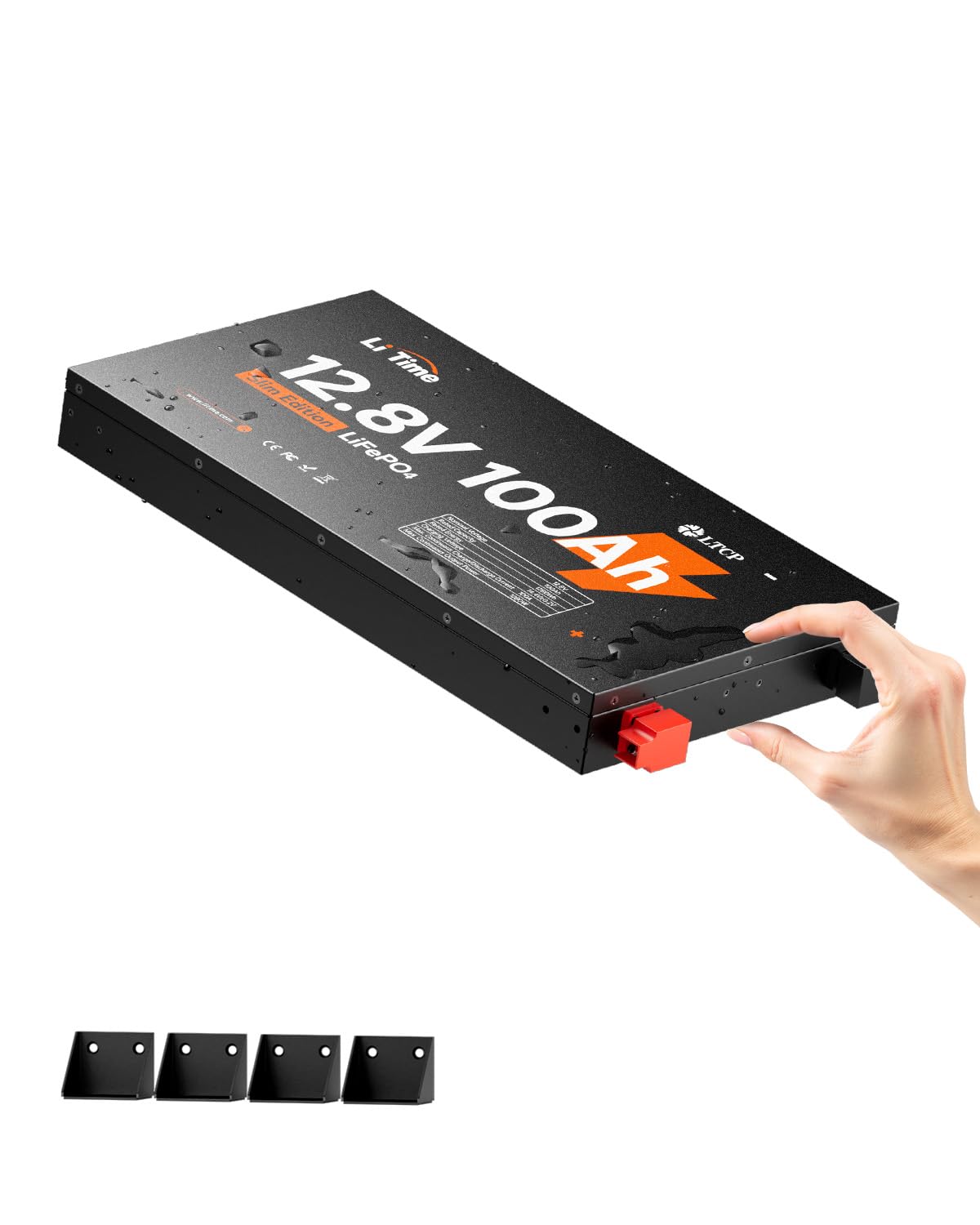 Amazon.com: Litime 12V 100Ah Slim Lithium LiFePO4 Battery, 2.36