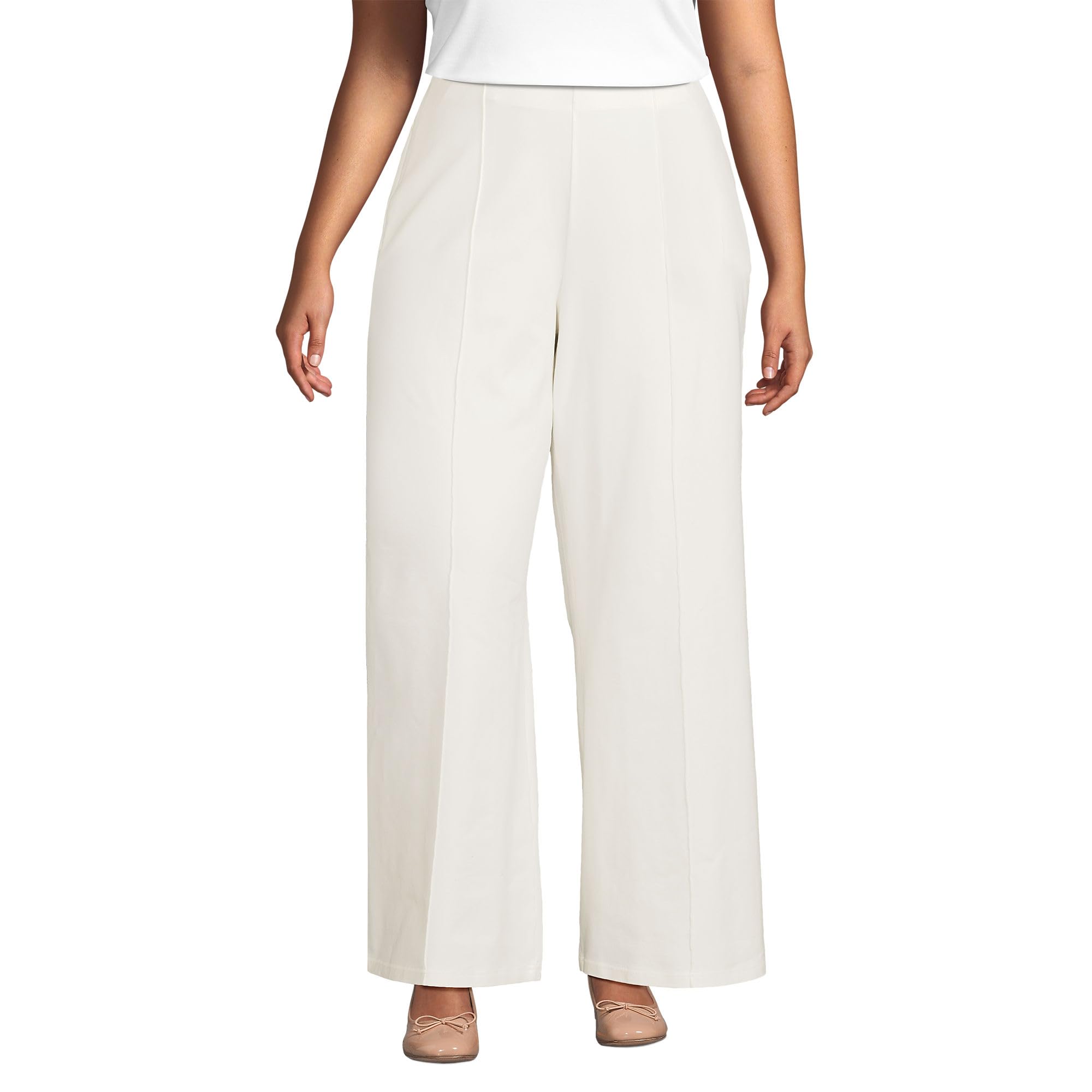 Lands End Womens Starfish High Rise Palazzo Pants