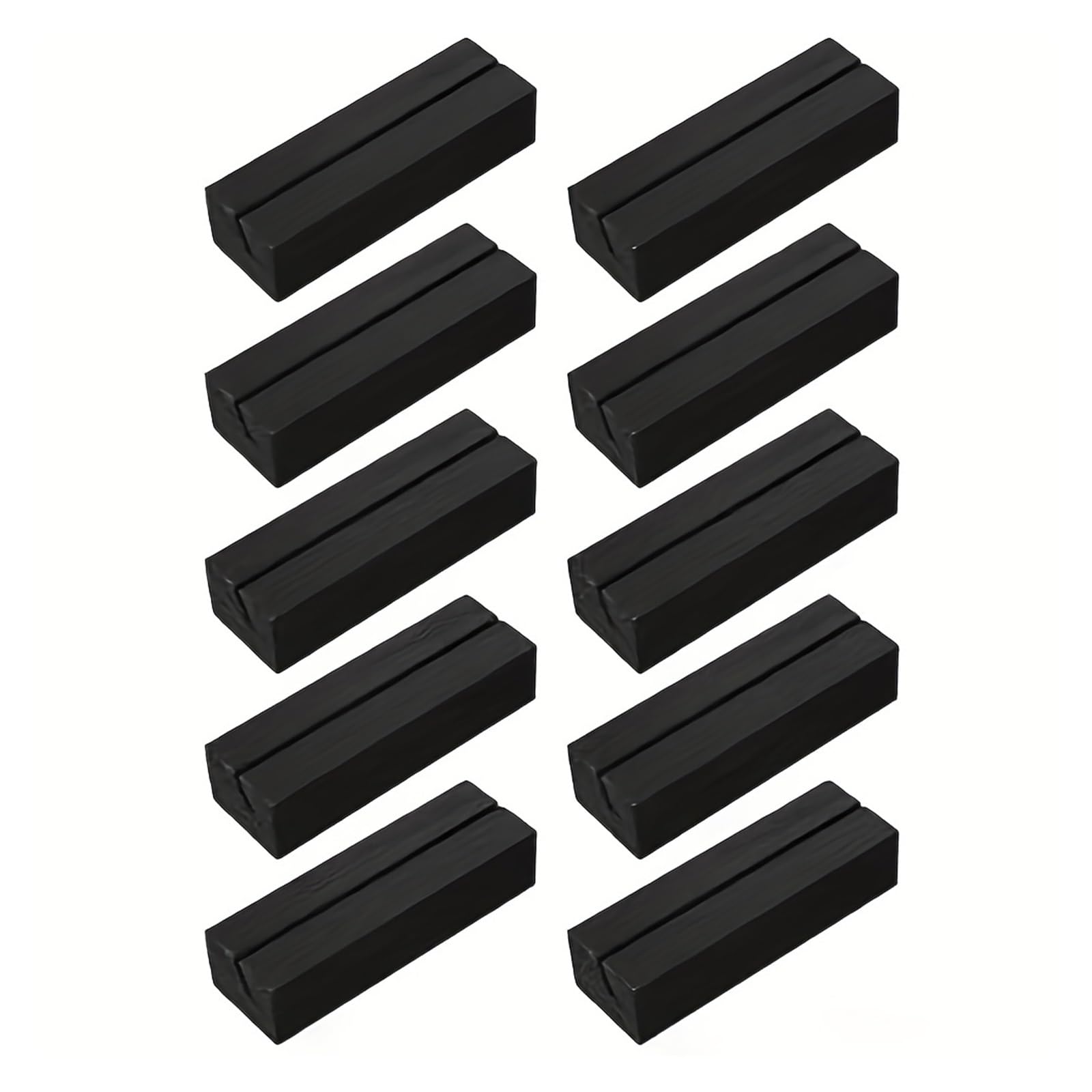 ZGCrumphant Wooden Card Holder 5/10pcs Black Wooden Place Card Holders, Table Number Stands, Wedding Party Name , Desktop Photo/Menu Display(10pcs)