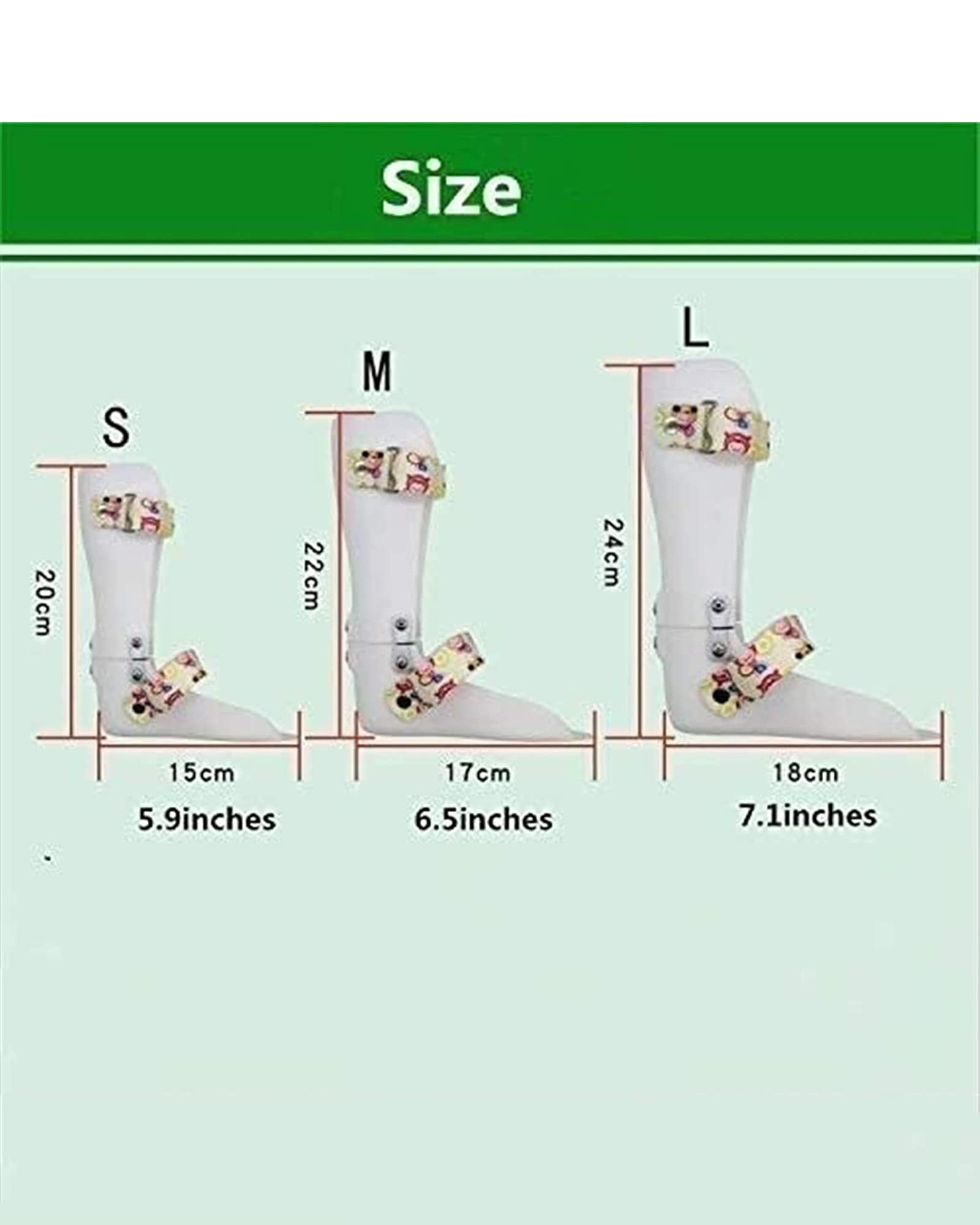 Ortesis de caída del pie para niños, inmovilizador, fascitis plantar, férula nocturna, soporte para articulación del tobillo, bota elástica para aliviar el dolor, L (L)