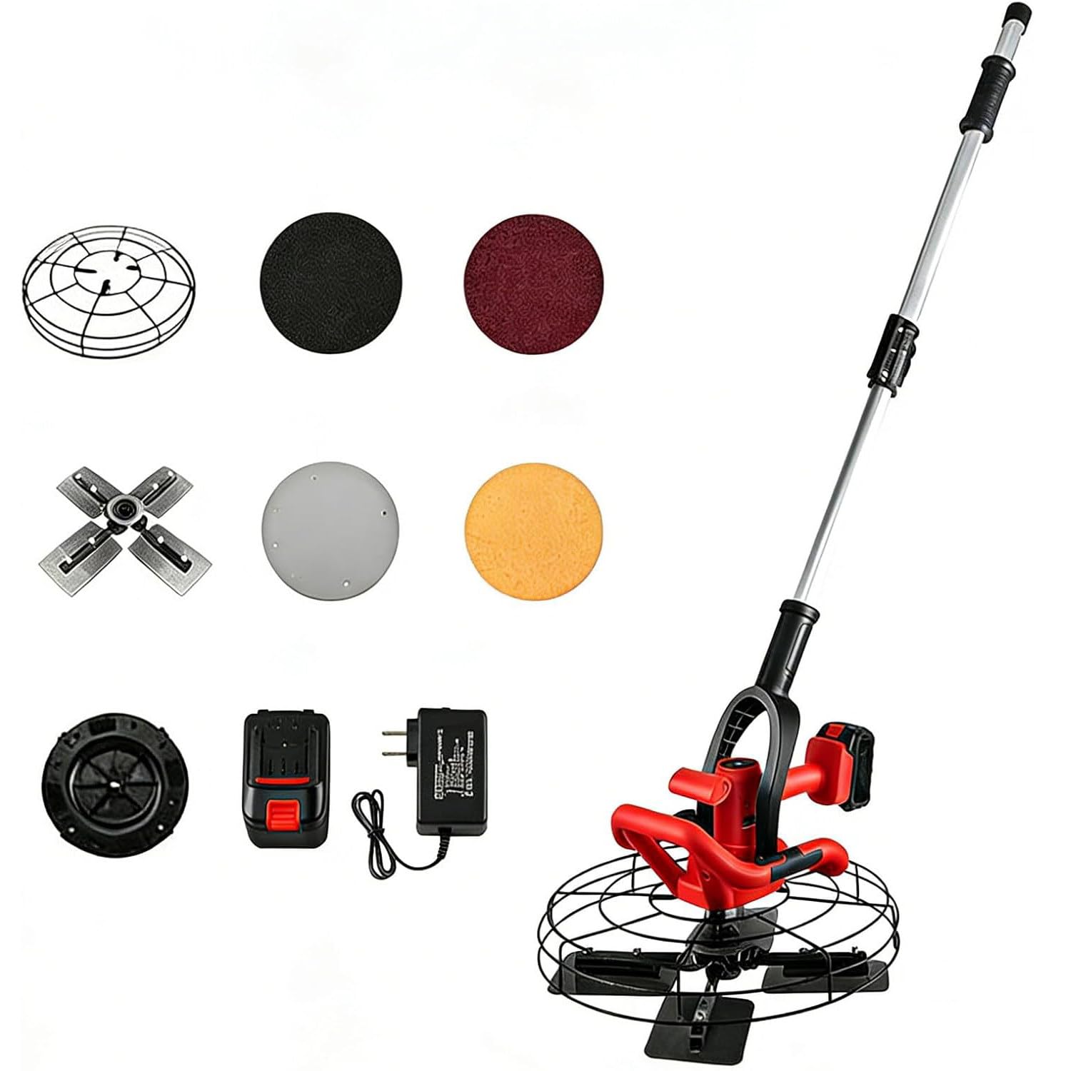 Electric Concrete Plastering Trowel Machine,1680W,280-2800 RPM 1battery