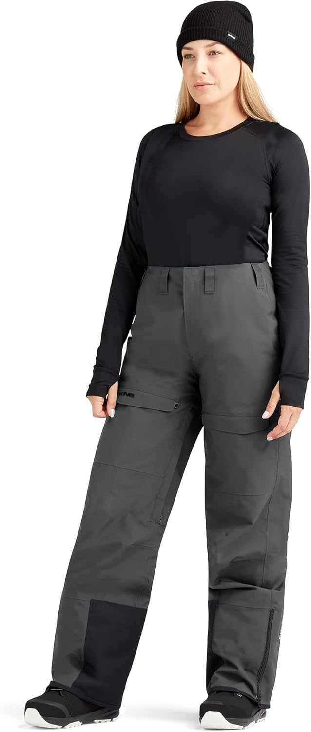 Dakine Womens Reach Waterproof Ski/Snowboard Pants, Gray, Large