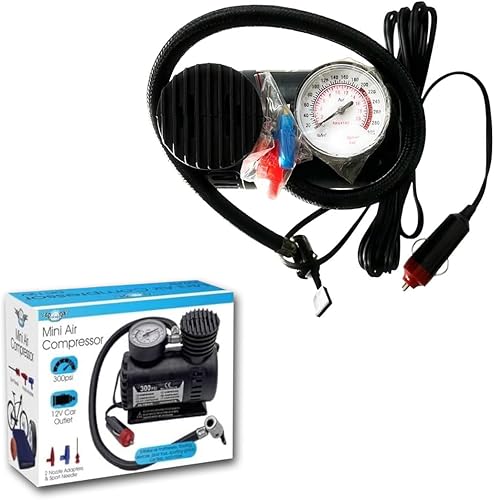 Miniatura 7 de Mini compresor de aire, 300 PSI, 12V, Artículo # GE001, para neumáticos e inflables