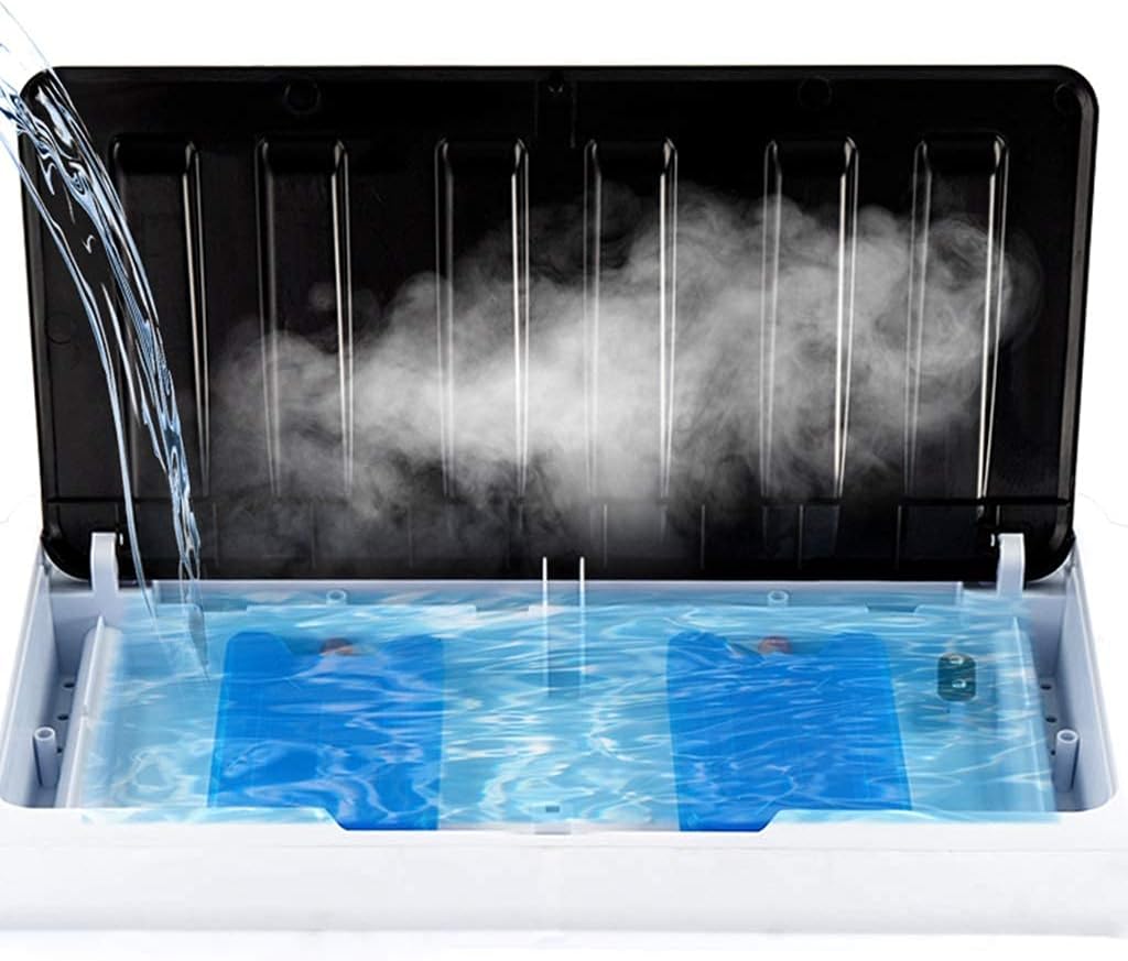 Evaporative Coolers Portable Air Conditioner Fan Evaporative Cooler 3 Fan Speed Conditioner Super Quiet Humidifier Misting Fan for Home Office Bedroom