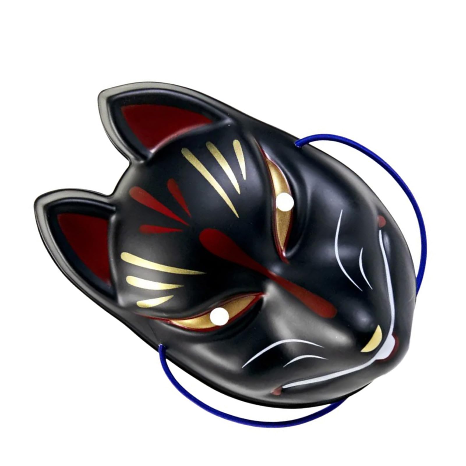 Hdkean Unisex Black Halloween Party Mask Foxes Mask Masquerade Mask Japanese Anime Cosplays Mask Full Face Mask Animal Mask For Enthusiasts Foxes Mask Masquerade Mask Halloween Mask Full Face Mask Anime Cosplays Mask