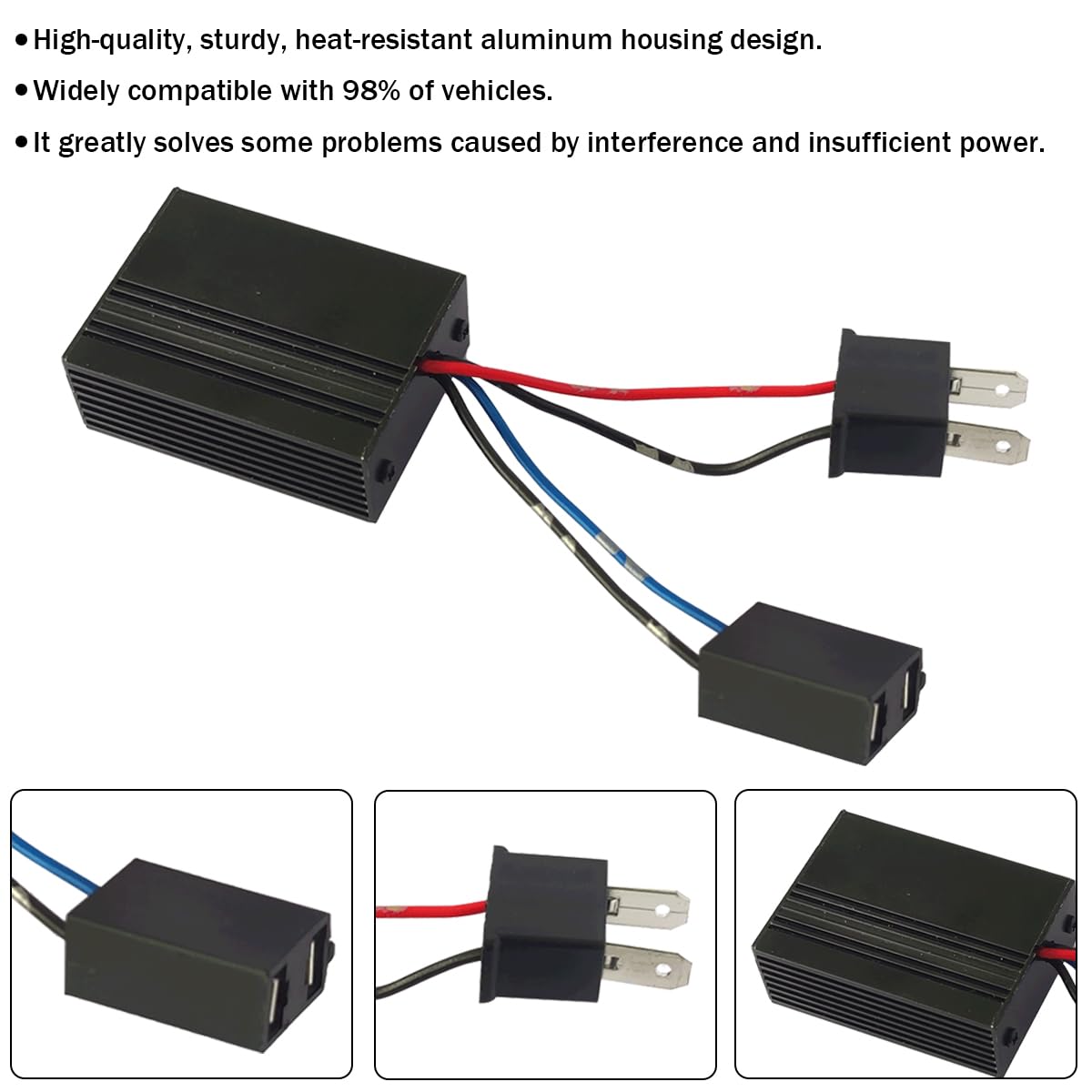 CGEAMDY 2 Pezzi Decodificatori Di Resistenza Delle Lampadine Dell'auto, Decodificatori Di Resistore Di Lampadine Dell'automobile per H7, LED Errore Libero Anti Sfarfallio Adattatore Decoder Resistore