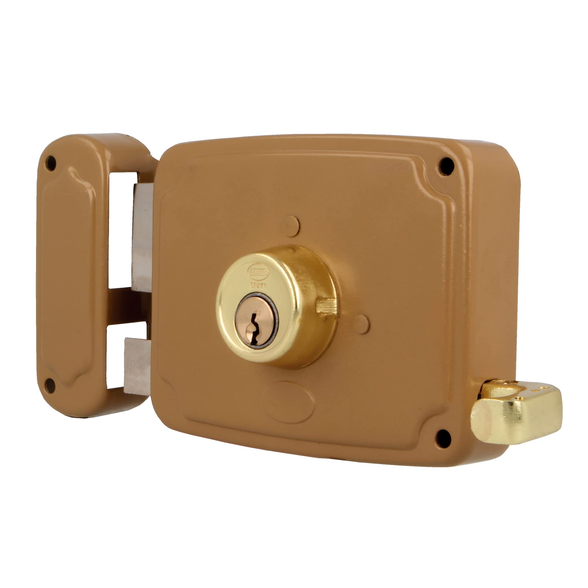 Amig - Surface-Mounted Left Lock with Closing Lever, Latch, and Handle, Multicoloured, 120 x 95 mm - Image 2