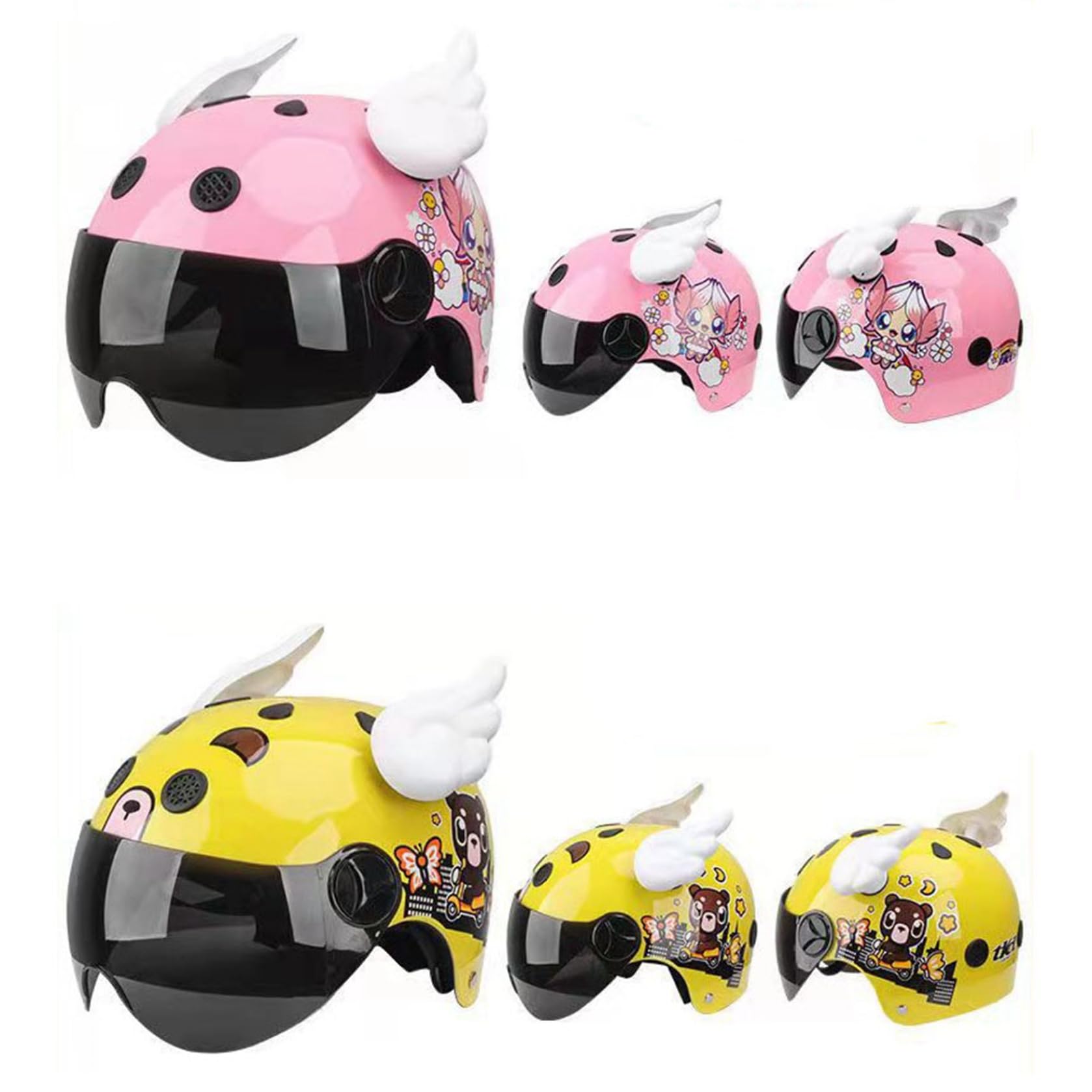 Amazon.co.jp: 子供用バイクヘルメット 半帽ヘルメット 熊 可愛い 頭囲
