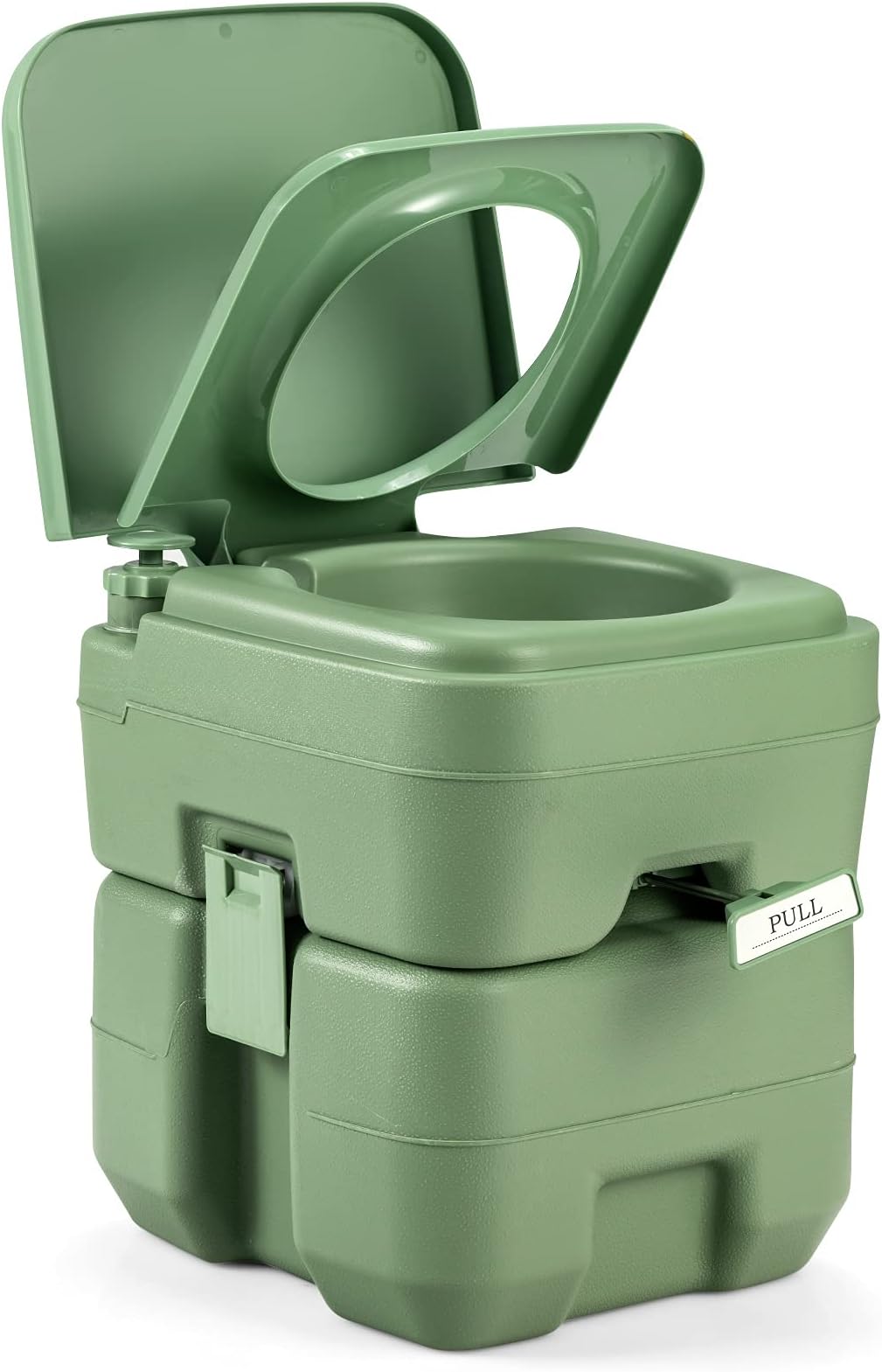 COSTWAY 20L Portable Travel Toilet, Outdoor Caravan Mobile Flushing Potty Commode, Lightweight Compact Toilet for Hiking, Fishing, Camping Festivals Use