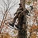 Rivers Edge® Outlaw XL Lever-Action Hang-On Treestand, Easy to Hang, Seat and Platform Leveling, Flip-Up TearTuff™ Seat, 24” x 36” Platform, RE520