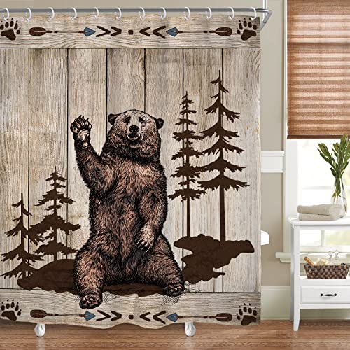 Bear Shower Curtains Kritters in the Mailbox Bear Shower Curtain