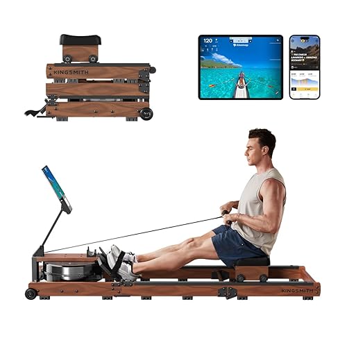 KINGSMITH Rowing Machines for Home Foldable, Compact Row Machine, 400LB