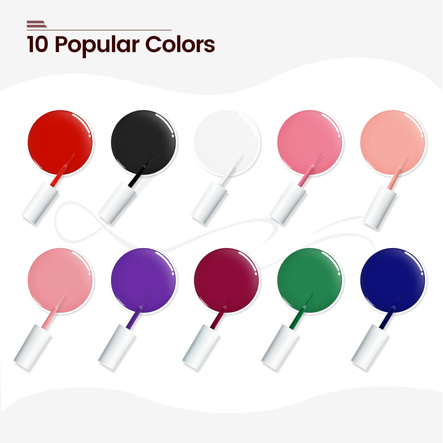JODSONE 10pcs Gel Liner Nail Art Kit - Image 3