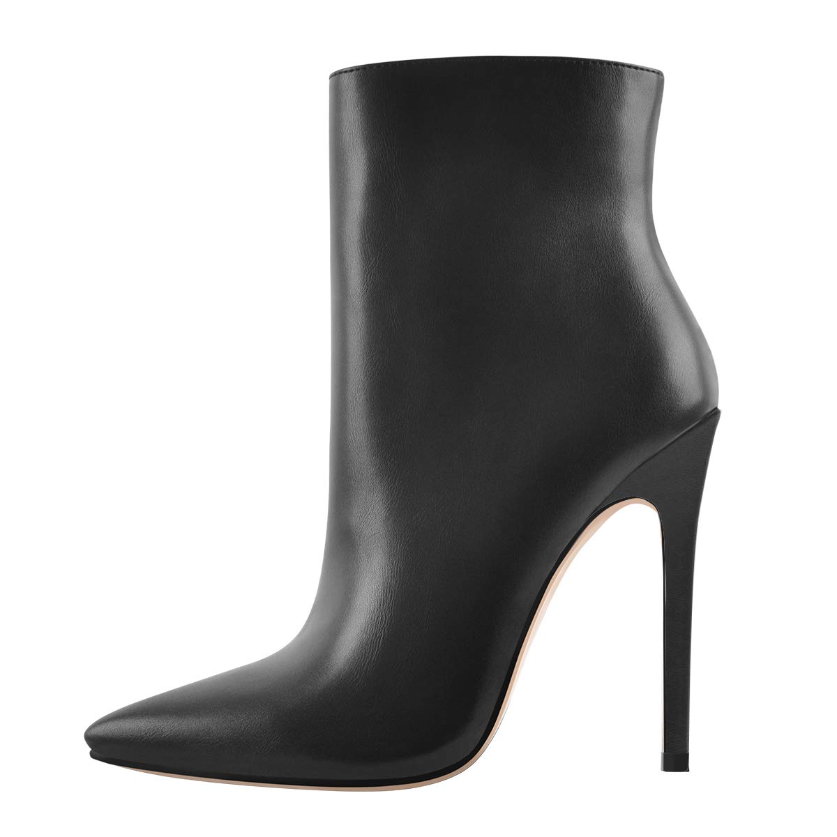 Only maker Botines puntiagudos para mujer, con aspecto de terciopelo, elegantes zapatos de invierno