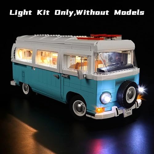 Miniatura 6 de Bourvill Kit de luces LED para Lego Volkswagen T2 Camper Van 10279  Juego de luces compatibles con Lego 10279  Versión clásica (Kit de luces sin