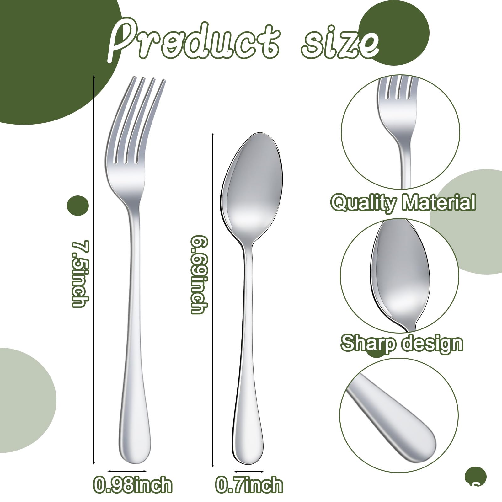 48 Pcs Forks and Spoons Silverware Set,Stainless Steel Flatware Cutlery Set — Amazon image 4