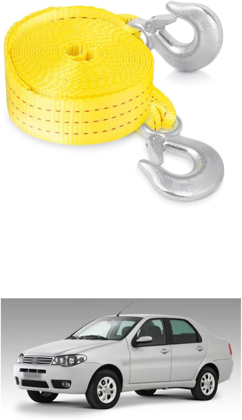 Universal Heavy Duty Steel Wire Tow Cable | Towing Pull Rope | Strap with Safety Hooks Durable 3 Ton | Size: 10 mm | Length: 3 Meter Load Capacity: 3 Ton Comfortable with Ci-elo