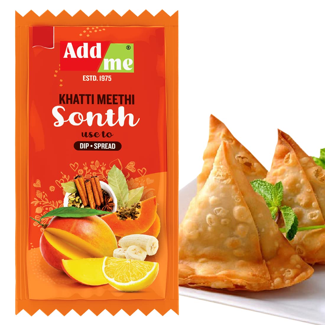 Add me Khatti Meethi Sonth Sachet bhelpuri pani Puri Chutney 12gm sonth 48 sachets Sauce 576gm