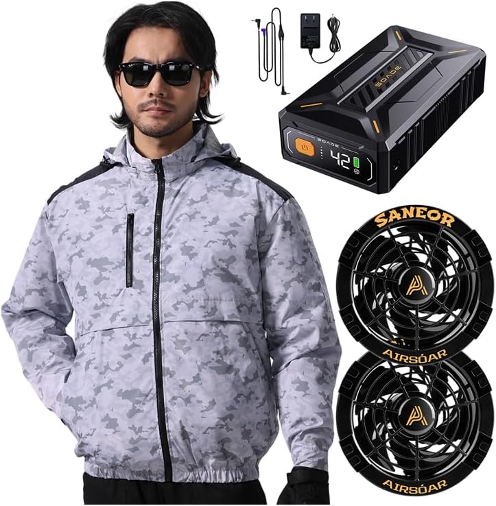 Daonaca ファンバッテリーセット作業服 空調服 42V Amazon.co.jp: [Daonaca] 【2025夏新登場 42V超高出力】 作業服