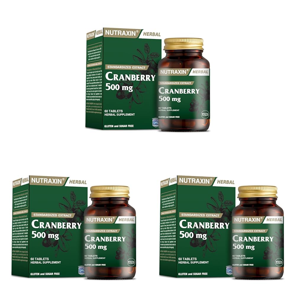 Nutraxin Herbal Cranberry 500 mg 60 Tablet (3 paketi)