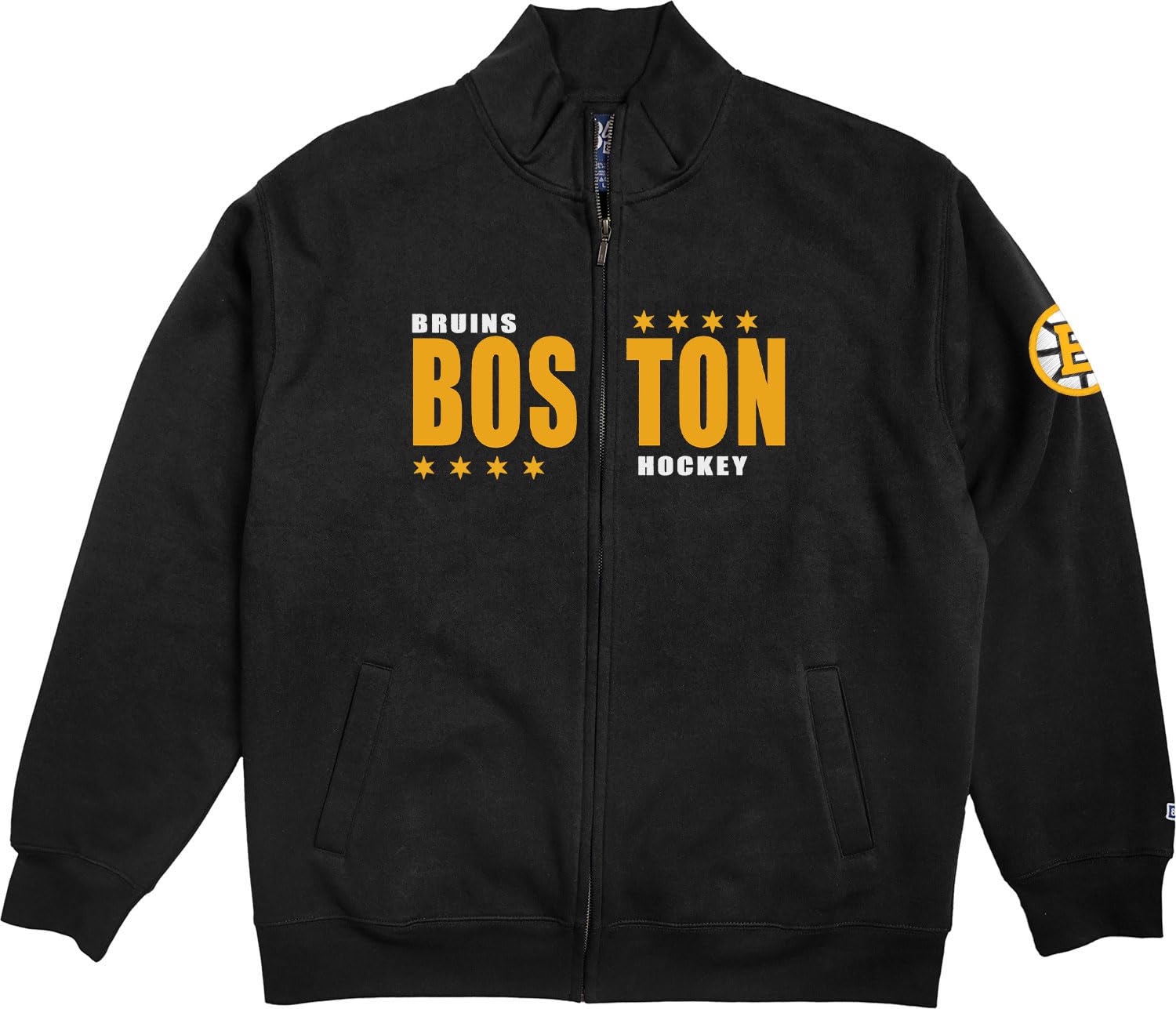 Blue 84 NHL unisex-adult Nhl Officially Licensed Full Zip Sweatshirt Felt Embroidery