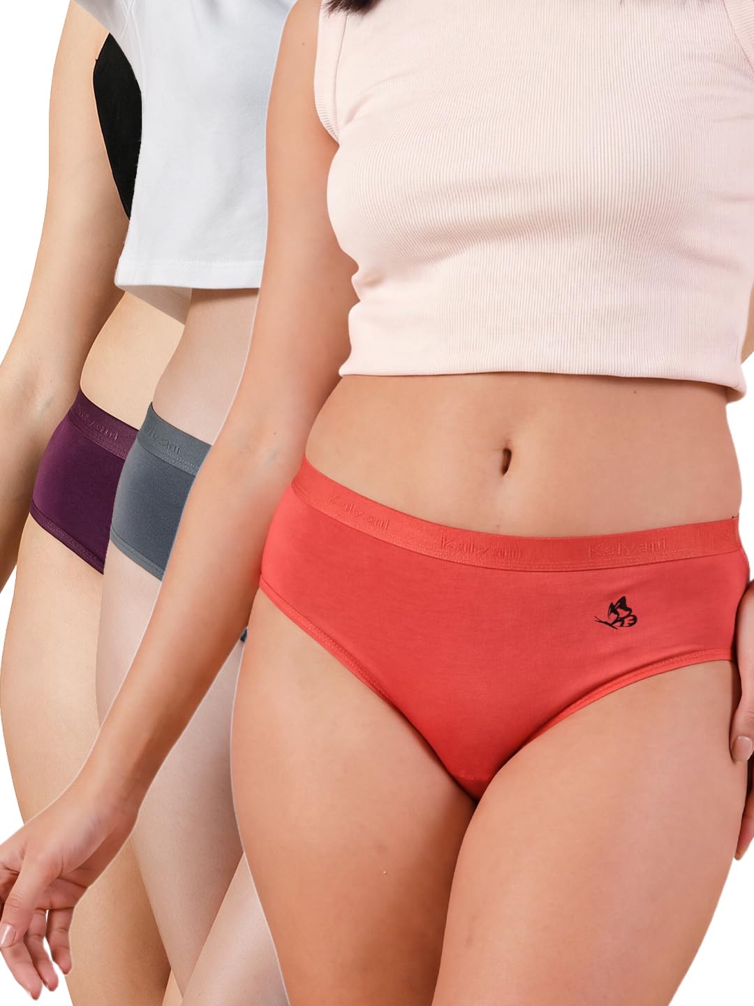 kalyani Sensa Women Bikini Style Outer Elastic Low Waist Panties | Pack of 3-picture-6