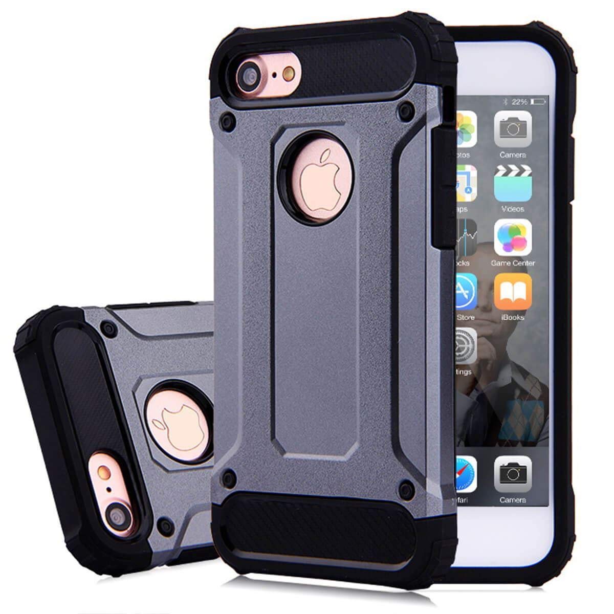 FinestBazaar For Apple iPhone 7/8/SE 2020 Case, [Survivor] Military-Duty Case - Shockproof Impact Protective Resistant Hybrid [armor case] Dual Layer Armor Hard Plastic Case - Navy Blue