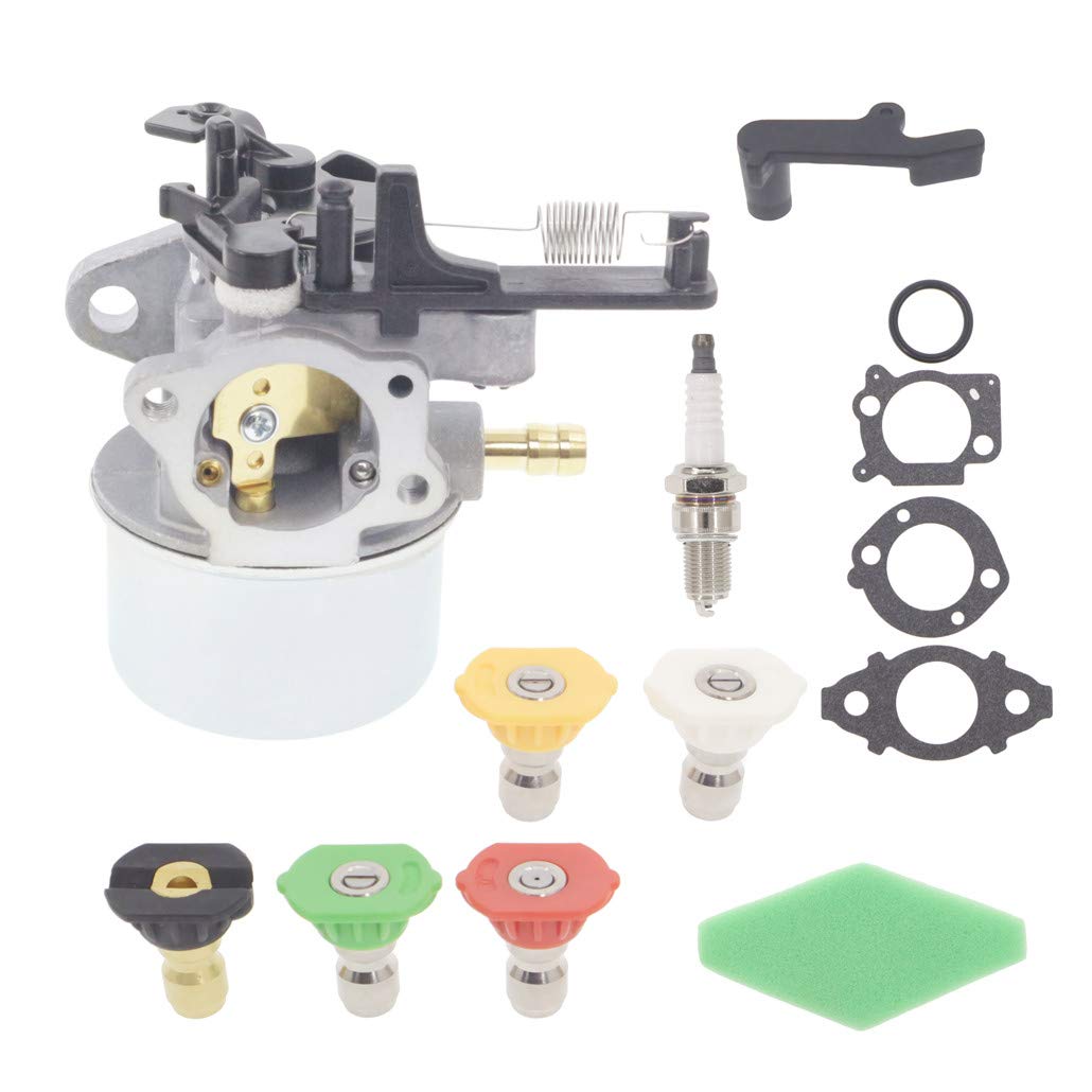 Ertsdfw Carburetor for 875Exi 190cc Engine 2700-3000PSI 7.75Hp 8.75Hp Power Washer with 797301 Air Filter Nozzle Kit
