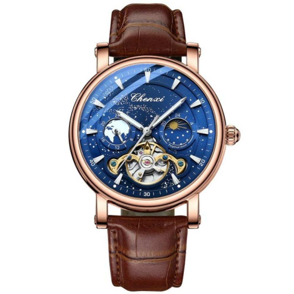 Herren-Armbanduhr, automatisch, mechanisch, Tourbillon-Uhr, luxuriös, wasserdicht, leuchtend
