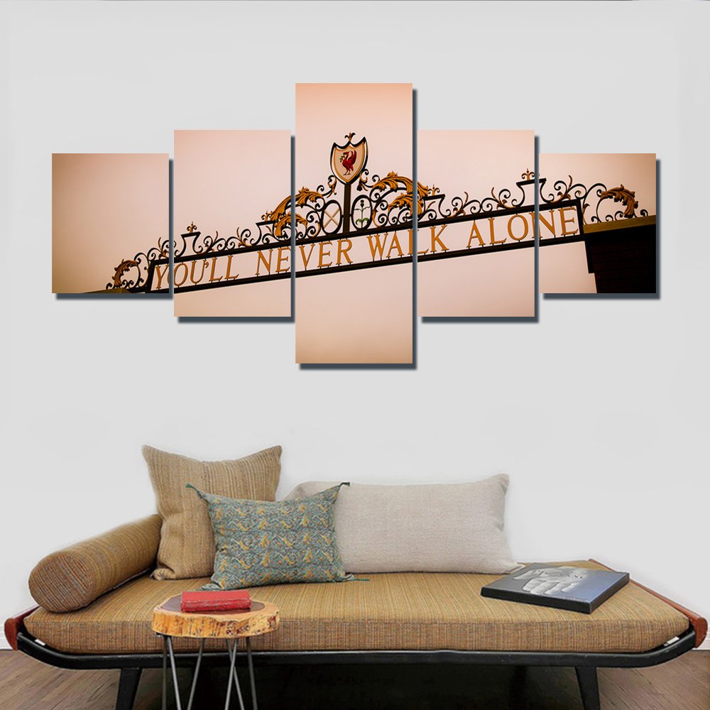 Tableau Toile Anfield Road Liverpool 30x20 Pouces – Art Mural Foot Encadré – Prêt à Accrocher