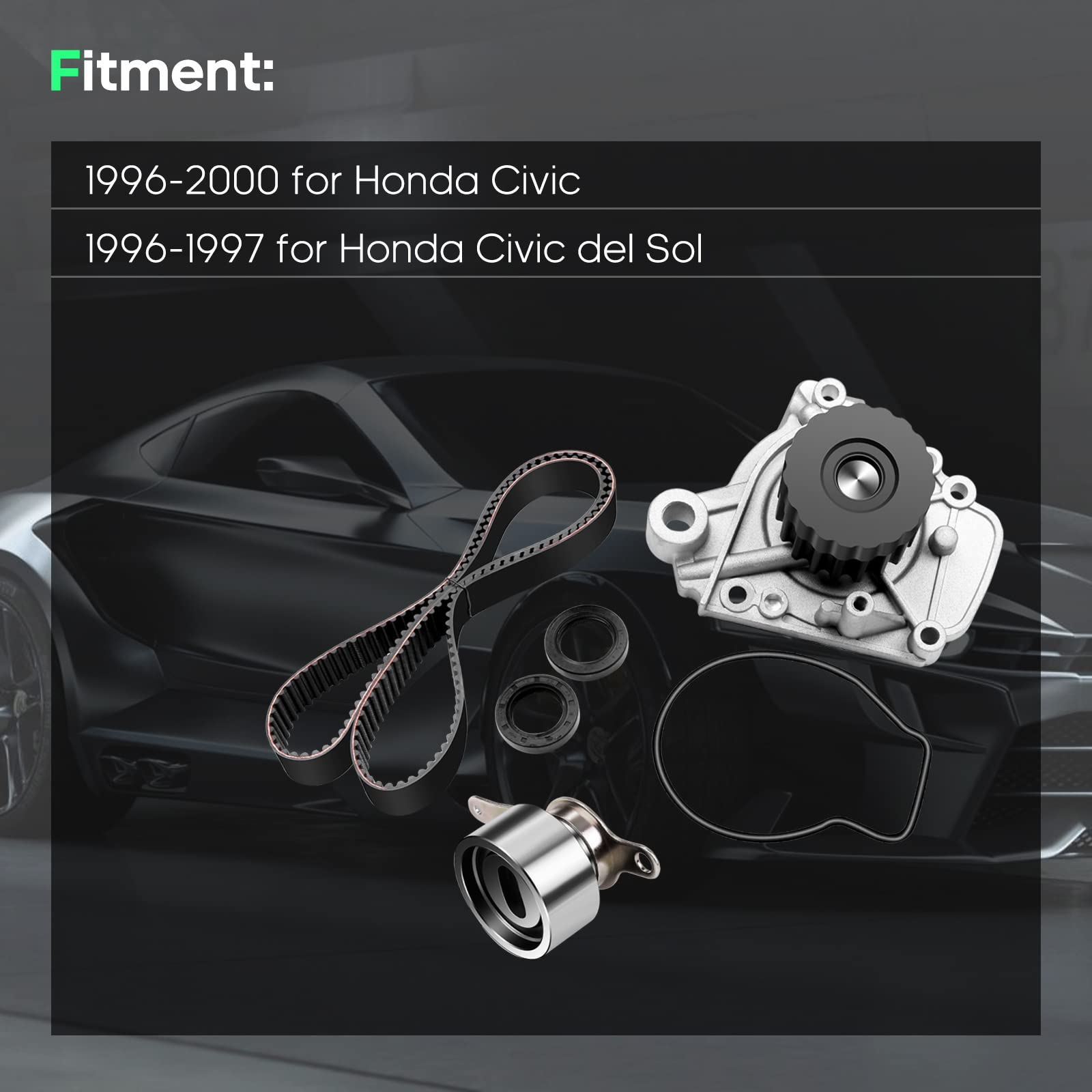 エンジンカバー タイミングベルトシールウォーターポンプバルブカバーガスケットフィット9600ホンダシビックD16Y7 D16Y8