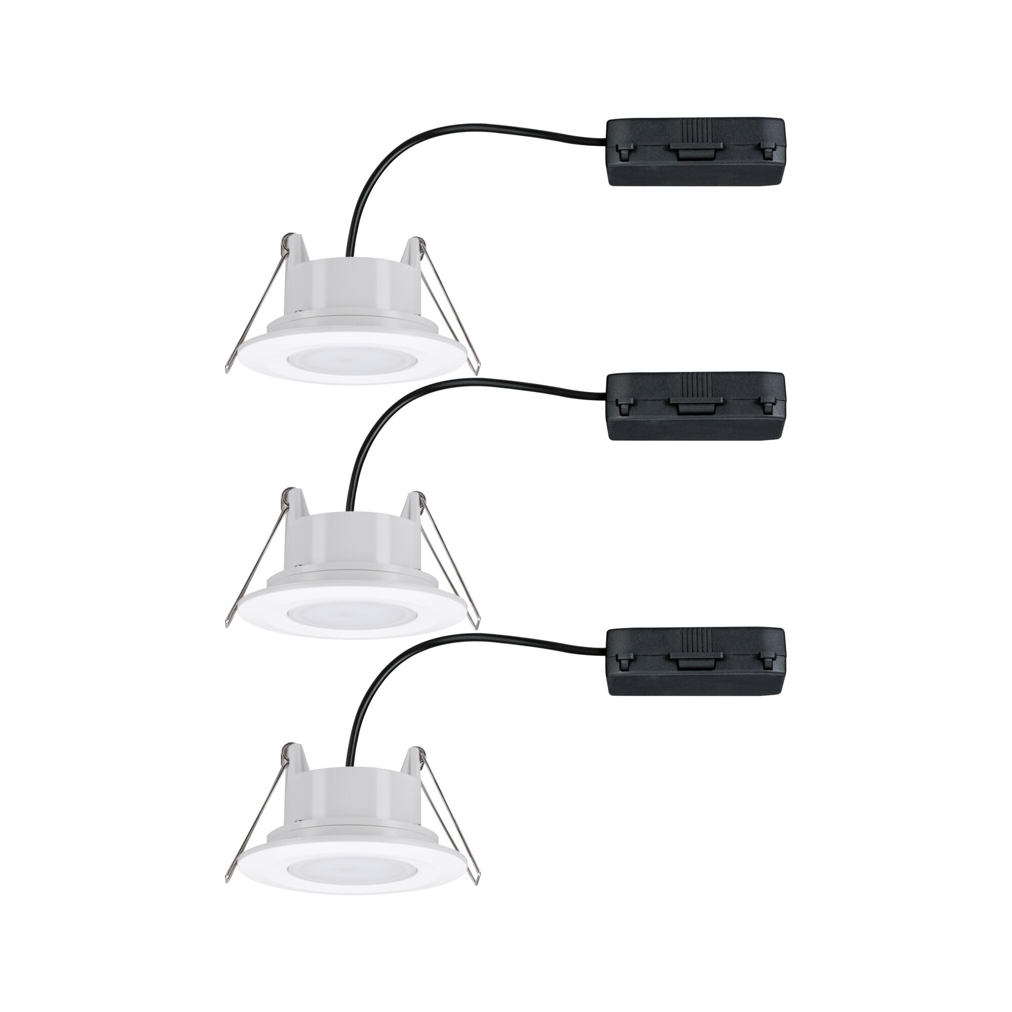 Paulmann 99927 spots enc. LED Calla rond kit de 3 incl. 3x6W IP65 gradable projecteurs enc. Blanc dépoli éclair. d'armoire plastique. lampe enc. 4000K