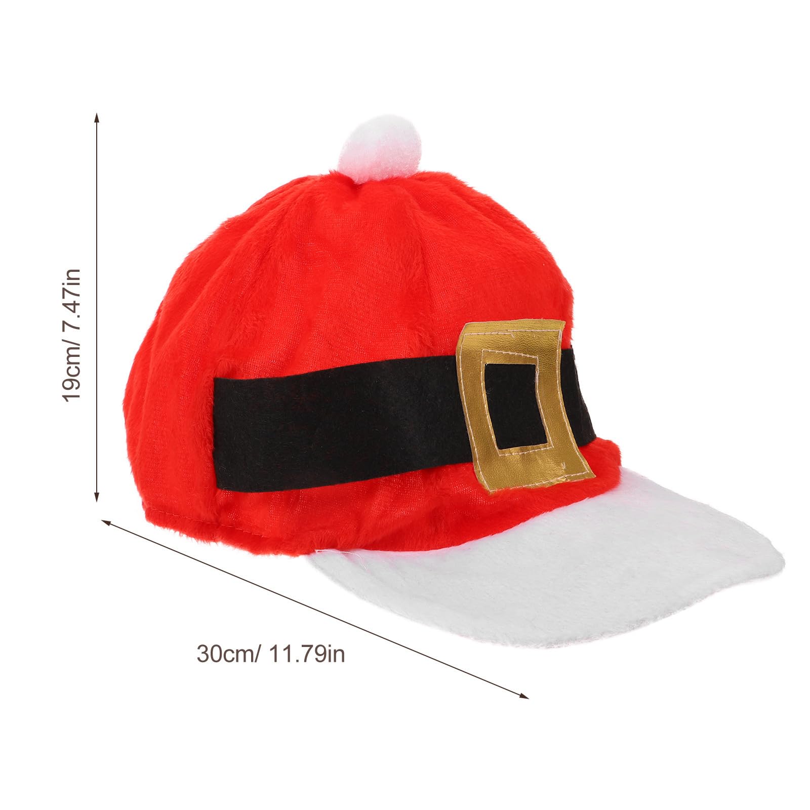 Healvian Weihnachtsmütze mit Gürtel Kochmütze für Caterings Weihnachtspartyhut Unisex-einheitsgröße Strapazierfähig Leuchtende Farben
