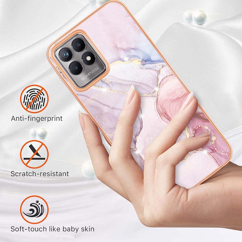 Coque Realme 8i Ultra Mince En Silicone Souple Motifs Colorés