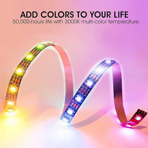 Miniatura 3 de Tira de luces LED de 32.8 pies para el hogar, cocina, habitación, dormitorio, bar con control remoto IR de 44 teclas