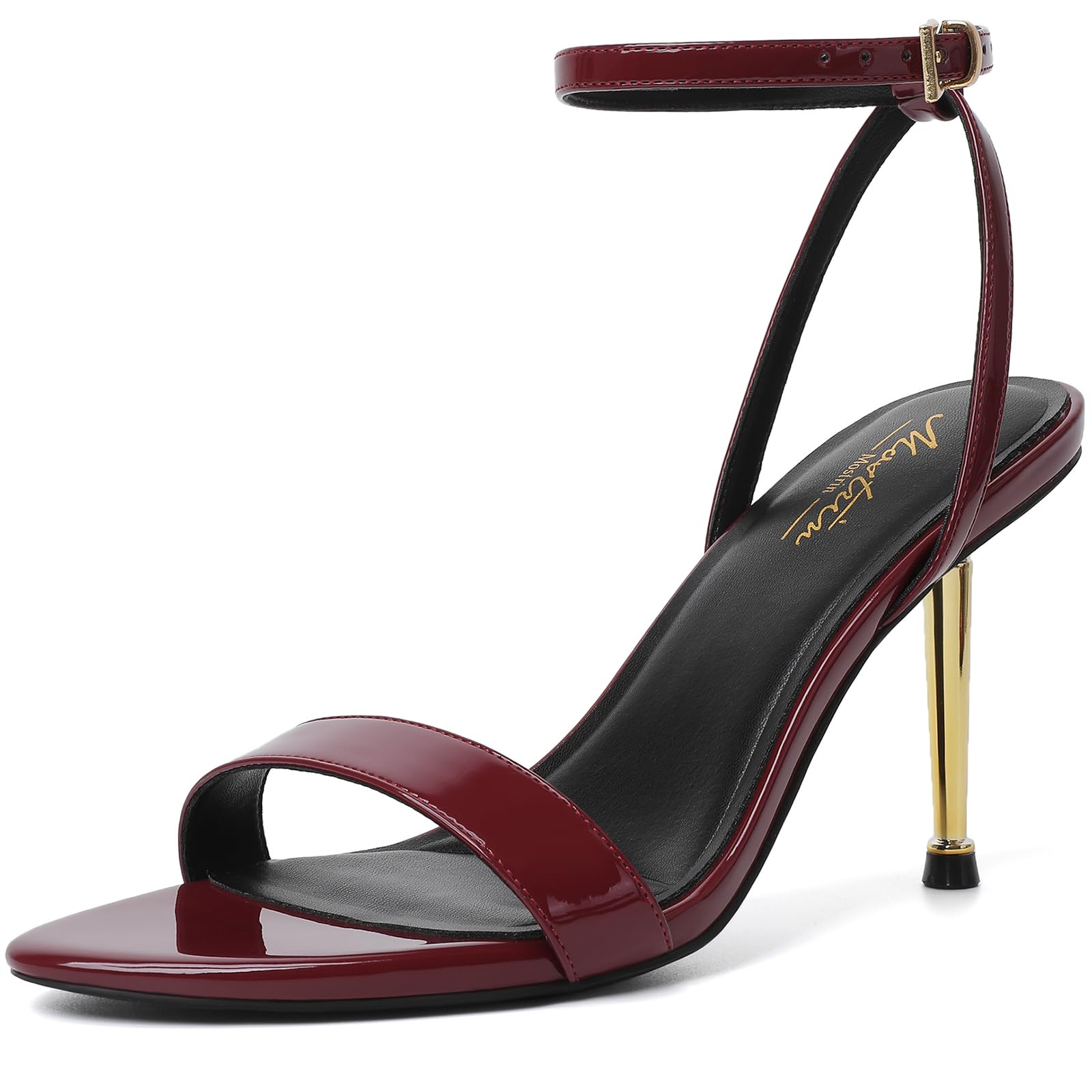 Mostrin Strappy Heels for Women Ankle Strap Heels Women's Heeled Sandals for Party Prom Wedding