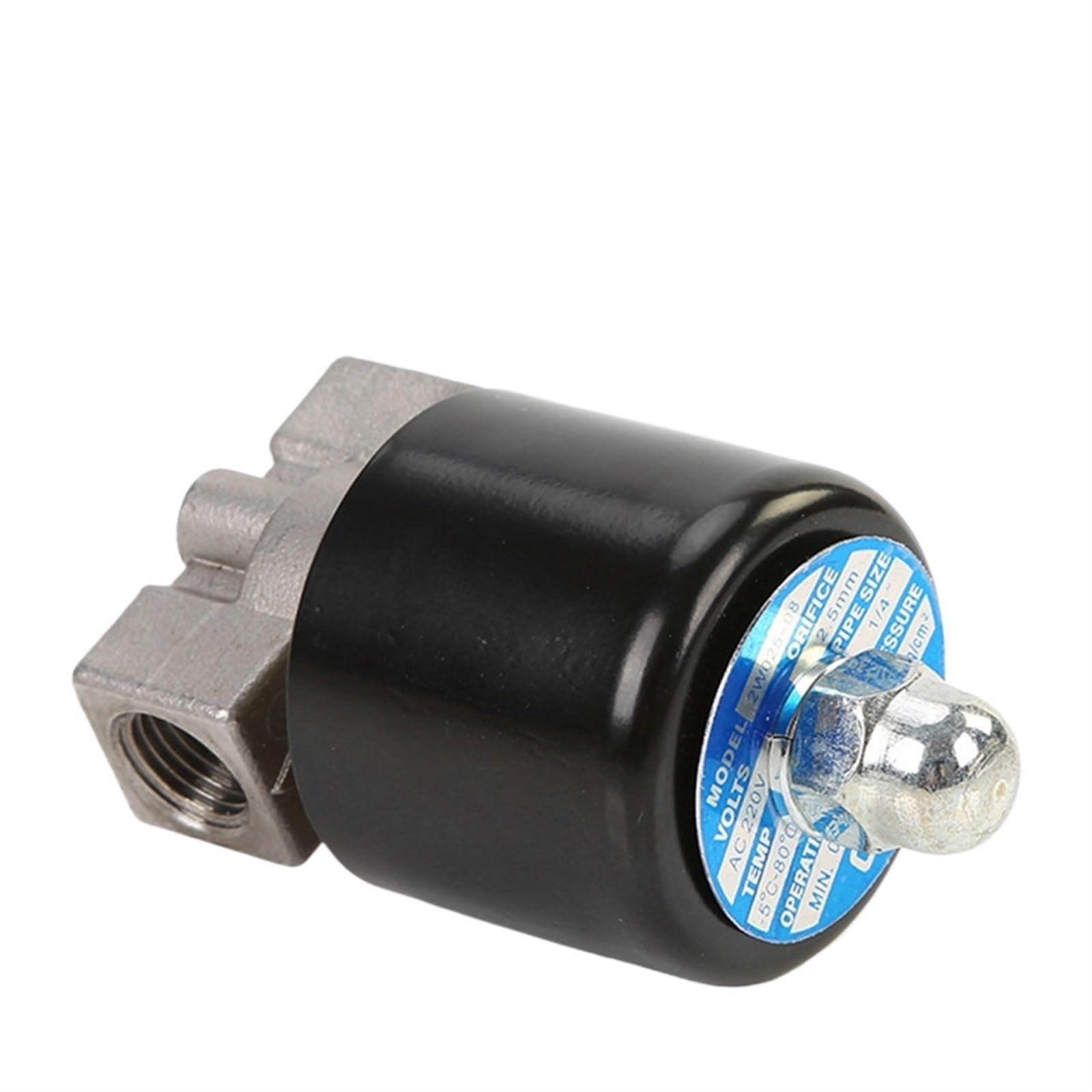 AOXIIUNNH 1/8" 1/4" stainless solenoid valve DN8 Normally Closed/Open Stainless Steel Solenoid Valve 110V 220V(G-110VAC-NORMALLY CLOSED)
