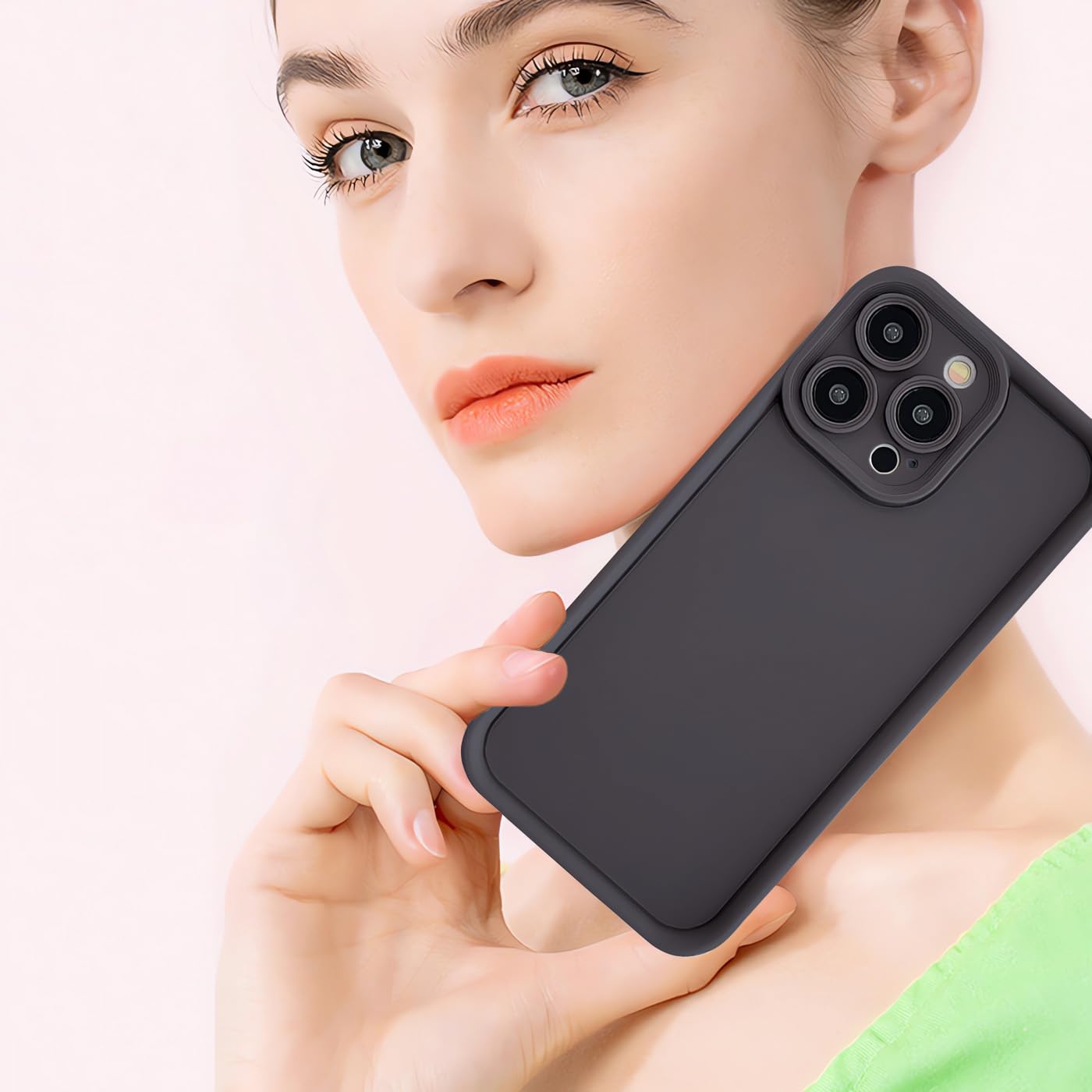 PanXCase Cover per Oppo A6x 5G/4G / Oppo A6 5G/4G - Custodia Silicone Sottile Elegant Disegni Morbida Leggera, Protezione Fotocamera Antiurto Antigraffio Case (Nero)
